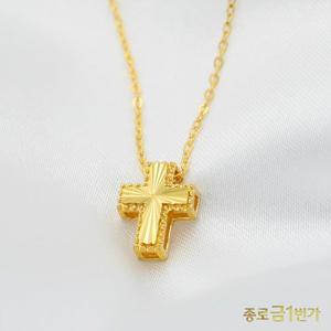 [기타]여자 순금 목걸이 루미너스 십자가  3.75g 99.9