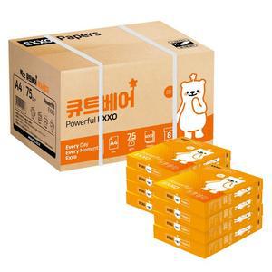 엑소 큐트베어 A4 복사용지(A4용지) 75g 4000매 1BOX