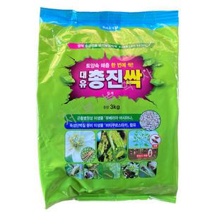 총진싹3kg 200평용 친환경 유기농제품 (상담내용-고추 배추 채소 과수 잔디 텃밭 주말농장 웃거름 밑거름 식물 비료 영양제 토양살충제 벌레약 진딧물약 굼벵이약 총채벌레약 응애약)