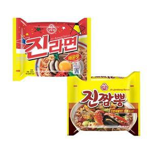 [오뚜기] 진라면 5입 x 3개 + 진짬뽕 4입[33713333]