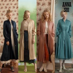 ANNA SUI 로맨티카 새틴 플리츠 원피스 롱자켓 1종