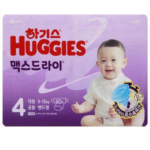 하기스 2024 맥스드라이밴드 4단계 대형 60매x2팩/공용