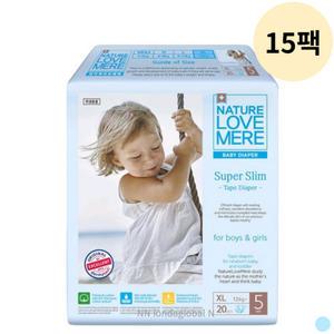 네이쳐러브메레 슈퍼슬림 밴드 기저귀 특대 20p 15팩
