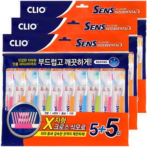 크리오 센스 인터덴탈 칫솔 초극세모 30개