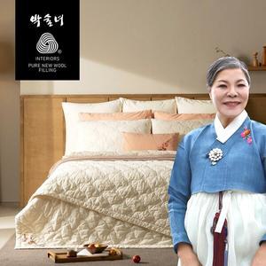 [Q/퀸] 박술녀 호주산 도톰 양모100% 순면 이불 겸 패드2장 : 작품명 연모