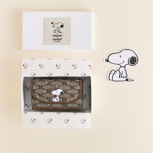 [헤지스][PEANUTS X HAZZYS] 시그니처 패턴 스누피 반지갑 HIWA5E383W2_s