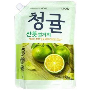 [기타]라이온 참그린 청귤 산뜻설거지 리필 1kg