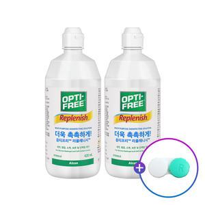 알콘 옵티프리 렌즈세척액 리플레니시 420mlx2개렌즈케이스