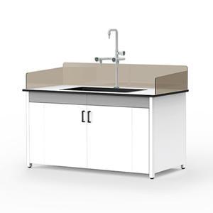 [제이오텍] 워크탑 일반형 실험실 측면형 싱크대 LT-K150-W1G/B (1500W)