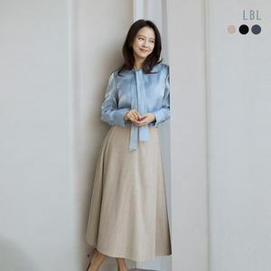 25SS 메탈 핀스트라이프 훌 스커트