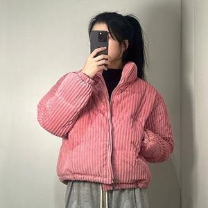 여성 코듀로이 골덴 크롭 패딩 점퍼 숏패딩 3color (WFGQ7LM)