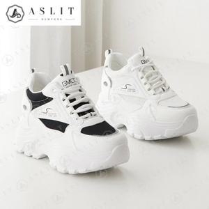 [기타][애슬릿] 여성 속굽 키높이 화이트 어글리 슈즈 런닝화