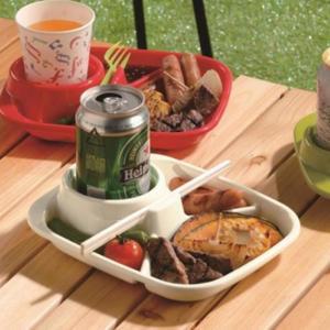 [BZJLP0SI_51C5]미니식판 1인용 접시 BBQ 여행용식판