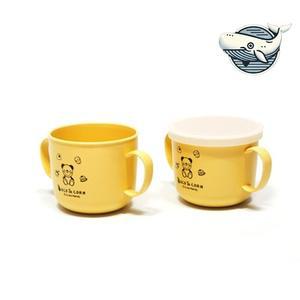 아기 안전컵 귀여운 디자인 유아용 양손컵 뚜껑 (WFGUKF3)