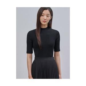 빈폴 BEANPOLE LADIES 코튼 폴리 혼방 골지 반소매 풀오버 블랙 BF4751C015 284969