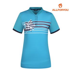 [올포유][올포유] 여성 별프린트 변형넥 반팔 티셔츠 AWTPL4371-904_G
