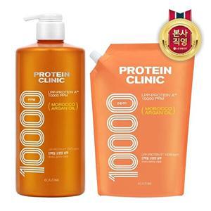 [엘라스틴][비밀] 엘라스틴 프로틴클리닉 10000 고영양 단백질 샴푸 1000ml+리필 900ml