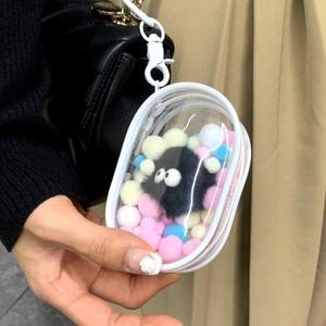 [라일리] Rly 파우치 투명 파우치 솜 인형 인형 pvc 솜 화이트 원형