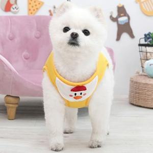 강아지 귀여운 하네스 옐로우 1P 산책 가슴줄 외출 (WFH2RQ7)