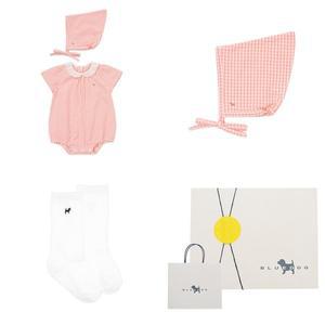 [블루독베이비]쁘띠체크세트바디수트 양말세트(OR)45370-040-08_s