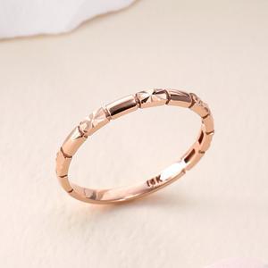 14K 슬림 다이아컷팅 사각볼 반지 SRS40968