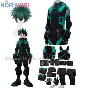My Hero Academia World 미션 Boku No Izuku 미도리야 데쿠 코스프레 의상 녹색 전투복