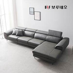 BIF 디에르 아비오 천연통가죽 6인 카우치 소파