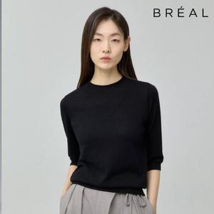 브리엘 25SS 실크 블렌딩 니트 1종_블랙
