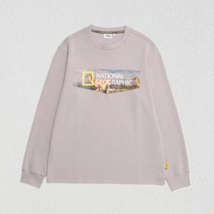 매장정품 내셔널지오그래픽 N223UTS920 피너스 빅 로고 라운드넥 긴팔 티셔츠 MOURNING BEIGE 882008