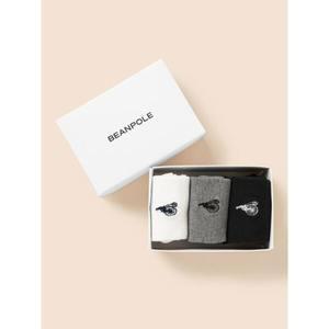 [BEANPOLE KIDS] 베이직 여름 양말 3족 SET  화이트 (BI53KTU021)