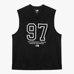 노스페이스 화이트라벨 민소매 나시 티셔츠 25SS 1997 메쉬 슬리브리스 NT7VR02J BLK