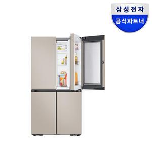 삼성전자 비스포크 냉장고 4도어 푸드쇼케이스 RM70F90M2GD 전체에센셜베이지색상