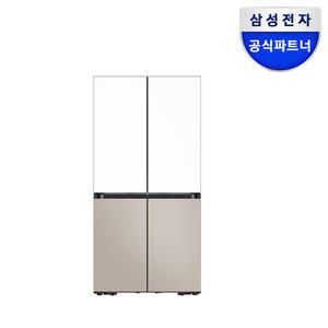 삼성전자 비스포크 4도어 RM70F63R2ZG 키친핏 냉장고 상칸에센셜화이트 하칸에센셜베이지