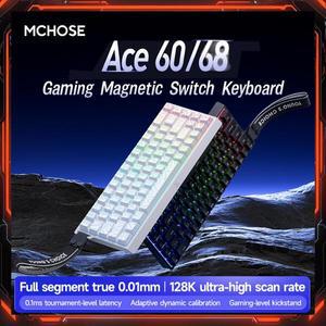 MCHOSE Ace60/Ace68 Pro 유선 기계식 게이밍 키보드 - 초정밀 컴팩트 레이아웃 RGB Type-C