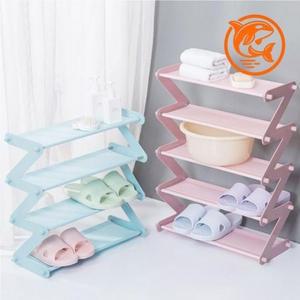 신발정리대 가능한 좁은공간 수납선반 슬림 4단 (3mM2t)