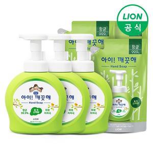 아이깨끗해 손세정제 숲속산책 용기 490ml 3개+리필 450ml 3개