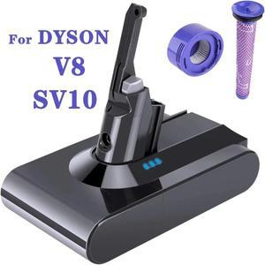 다이슨 V8 배터리 용 12800mAh SV10 절대 동물 리튬 이온 진공 청소기 충전식