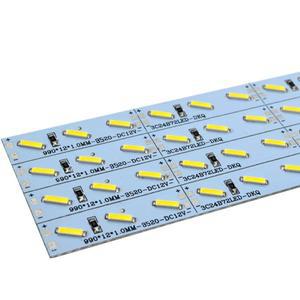 LED 하드 스트립 8520 7020, 주방 캐비닛용 알루미늄 바 라이트, 따뜻하고 차가운 흰색, 50cm, DC12V, 24V,