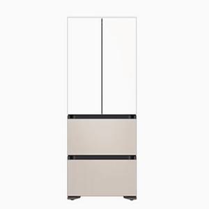삼성 비스포크 AI 25년형 4도어 김치냉장고 490L RQ49DB9401AP 상단에센셜화이트 하단에센셜베이지_S