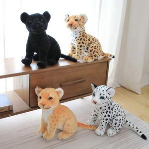 23CM 스노우 장식 동물 크리스마스 플러시 사자 인형 치타 레오파드