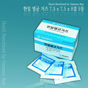 한일 멸균거즈 7.5cm x 7.5cm x 8겹 5장 20포가아제 -