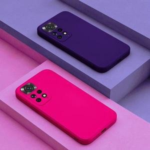 스퀘어 액체 실리콘 소프트 휴대폰 케이스, 샤오미 레드미 노트 11 11s 프로 플러스 5g, 12 프로용 보호 후