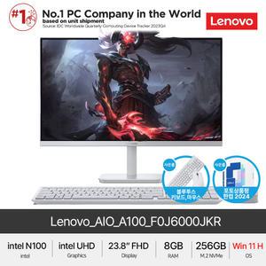 Lenovo AIO 24 A100 F0J6000JKR (Win11Home) 올인원 24인치 사무용PC 가정용PC +한컴2024
