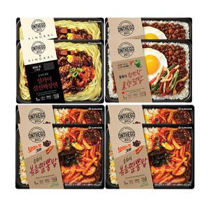 아워홈 온더고 중화식 볶음짬뽕밥 300g, 4개+불향 덮밥 290g,2개+싱카이 짜장면 300g,2개 ( 총8개 )