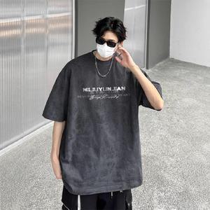 남자 데일리룩 라운드넥 반팔티 폐토풍 나염티셔츠 반팔 7부 티셔츠 SPO마켓1