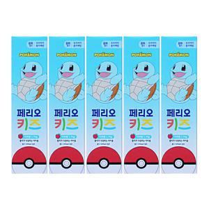 엘지 페리오키즈 치약 포켓몬 3단계 사과향 75g 5개 양치 어린이 피카츄 꼬부기