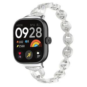 Xiaomi Mi Band 9 Pro 금속 스트랩 Correa 용 Redmi Watch 4 시계 밴드 용 다이아몬드 링크 팔찌 Xiaomi mi
