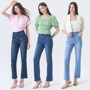 [뱅뱅] 25SS 여성 여름 라이크라 스트레이트 데님 3종
