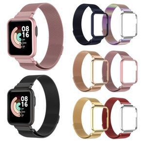 Xiaomi Redmi Watch 3 2 Lite 밴드 Mi Watch Lite 용 스트랩 금속 보호 케이스 포함 Redmi Watch 용 범퍼