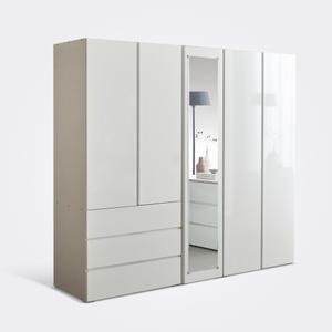 장인가구 블랑쉬 2000 3단서랍 전신거울 옷장 장롱 시스템옷장